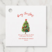 Einfache Elegante Weihnachtsbaume Geschenkanhänger (Vorderseite)