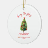 Einfache Elegante Weihnachtsbaume Keramik Ornament (Links)