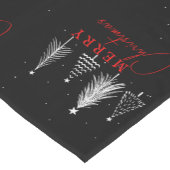 Einfache Elegante Weihnachtsbaume | Schwarz Kurzer Tischläufer (Ecke)