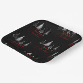 Einfache Elegante Weihnachtsbaume | Schwarz Pappteller (Gewinkelt)