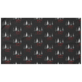 Einfache Elegante Weihnachtsbaume | Schwarz Tischdecke (Vorderseite (Horizontal))