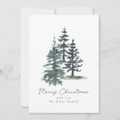 Einfache Elegante Weihnachtsbaumkarte Dankeskarte (Vorderseite)