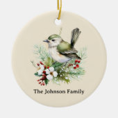 Einfache Elegante Weihnachtsblume Keramik Ornament (Vorne)