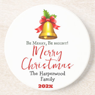 Einfache Elegante Weihnachtsfamilie Foto Collage Getränkeuntersetzer