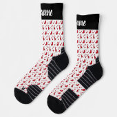 Einfache elegante Weihnachtsfamilie Socken (Links)