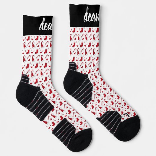 Einfache elegante Weihnachtsfamilie Socken (Rechts)