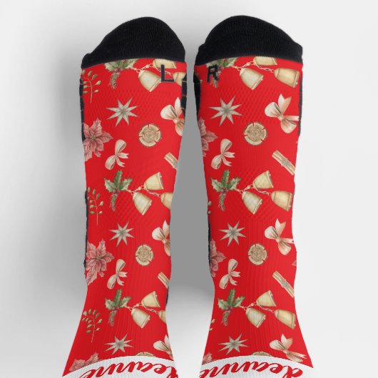 Einfache elegante Weihnachtsfamilie Socken (Oben)