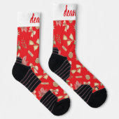 Einfache elegante Weihnachtsfamilie Socken (Rechts)
