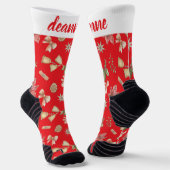 Einfache elegante Weihnachtsfamilie Socken (Gewinkelt)