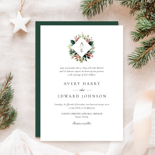 Einfache elegante Weihnachtsfeier Einladung