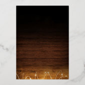 Einfache elegante Weihnachtsfeier Folieneinladung (Rückseite)