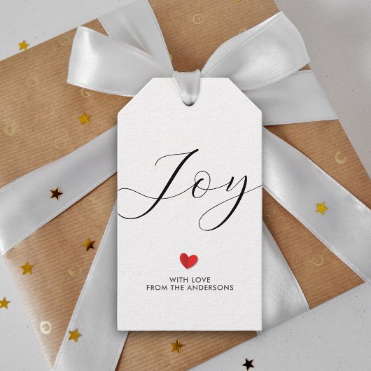 Einfache Elegante Weihnachtsfeier und Liebe Geschenkanhänger