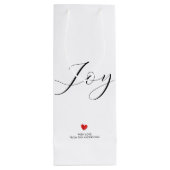Einfache Elegante Weihnachtsfeier und Liebe Geschenktüte Für Weinflaschen (Rückseite)