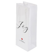 Einfache Elegante Weihnachtsfeier und Liebe Geschenktüte Für Weinflaschen (Vorderseite Schrägansicht)