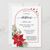 Einfache elegante Weihnachtsfeiereinladung Einladung (Vorderseite)