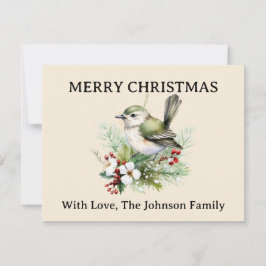 Einfache Elegante Weihnachtsgebirgswelt Feiertagskarte