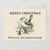 Einfache Elegante Weihnachtsgebirgswelt Feiertagspostkarte (Vorderseite)