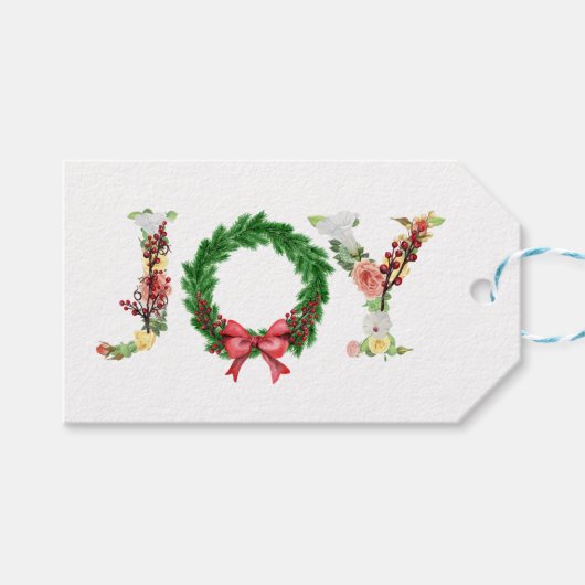 Einfache, elegante Weihnachtsgotteskript Geschenkanhänger (Vorderseite (Horizontal))