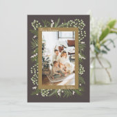 Einfache, elegante Weihnachtskarte Feiertagskarte (Stehend Vorderseite)