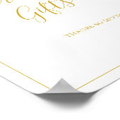 Einfache Elegante Weihnachtskarten und Geschenke U Poster (Ecke)