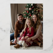 Einfache elegante Weihnachtskarten Vorlage Urlaub (Rückseite)
