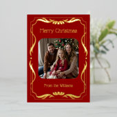 Einfache elegante Weihnachtskarten Vorlage Urlaub (Stehend vorne)