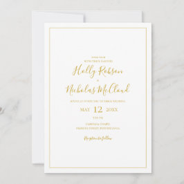 Einfache, elegante Weihnachtsweiße in einer Hochze Einladung