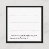 Einfache elegante Weiß Dunkelgraue Haare Ernennung Terminkarte (Rückseite)