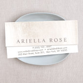 Einfache, elegante, weiß gebürstete Marmorplatte B Mini Visitenkarte