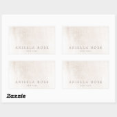 Einfache, elegante, weiß gebürstete Marmorplatte B Rechteckiger Aufkleber (Blatt)