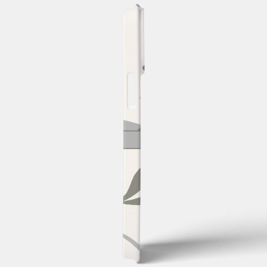 Einfache Elegante Weiß Moderne, maßgeschneiderte B Case-Mate iPhone Hülle (Rückseite / Rechts)