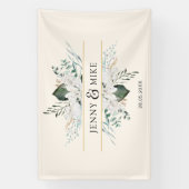 Einfache, elegante weiße Blume Banner (Vertikal)