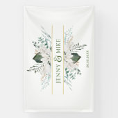 Einfache, elegante weiße Blume Banner (Vertikal)