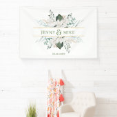 Einfache, elegante weiße Blume Banner (InSitu)