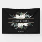 Einfache, elegante weiße Blume Banner (Horizontal)