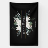 Einfache, elegante weiße Blume Banner (Vertikal)