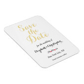 Einfache, elegante, weiße Hochzeit rettet das Datu Magnet (Rechte Seite)