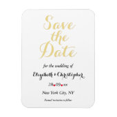 Einfache, elegante, weiße Hochzeit rettet das Datu Magnet (Vertikal)