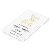 Einfache, elegante, weiße Hochzeit rettet das Datu Magnet (Linke Seite)