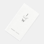 Einfache, elegante weiße Hochzeit Serviette (Ecke)