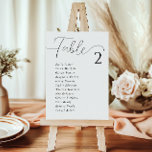 Einfache elegante weiße Hochzeitskarten Tischnummer<br><div class="desc">Einfache, elegante, weiße Hochzeitskarten! Diese Karten bieten eine perfekte Mischung aus Eleganz und Einfachheit, ideal für jede elegante Hochzeitsreise. Mit seinem sauberen, weißen Hintergrund und fett schwarzem Text war es noch nie einfacher, Ihren Platz zu finden. Personalisiert mit individuellen Namen strahlen diese Karten einen lässig minimalistischen Charme aus und fügen...</div>