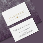 Einfache elegante, weiße Imitate Gold-Geschenkkart