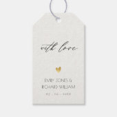 EINFACHE ELEGANTE WEISSE KRAFT-TYPOGRAFIE-TEXTE GESCHENKANHÄNGER (Vorderseite)