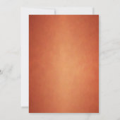 Einfache, elegante weiße Kupfer Orange Moderne Hoc Einladung (Rückseite)