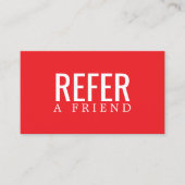 Einfache, elegante, weiße Referenzkarte Empfehlungskarte (Vorderseite)