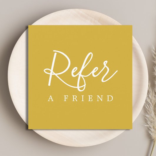 Einfache Elegante Weiße Referenzkarte Empfehlungskarte