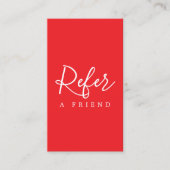 Einfache, elegante, weiße Referenzkarte Empfehlungskarte (Vorderseite)