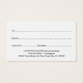 Einfache elegante, weiße, rote Schönheitskarte (Rückseite)