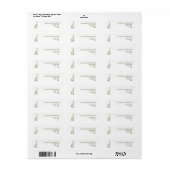 Einfache elegante weiße Rücksendeadresse (Vorne)