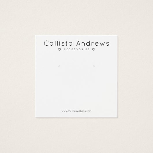 Einfache, elegante, weiße, schwarze Herzen (Vorderseite)